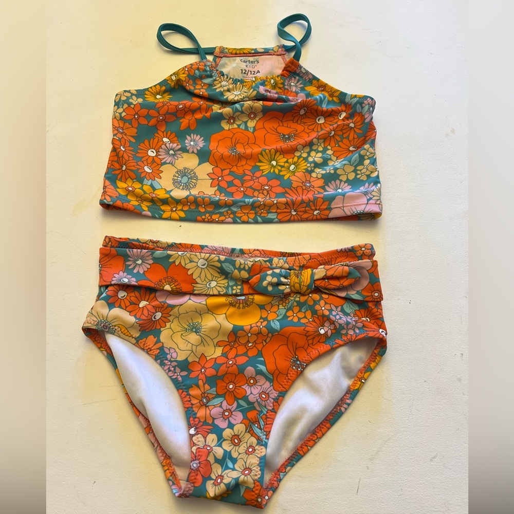 Carter's Floral Kids Swim Set - Orange, Yellow, Blue